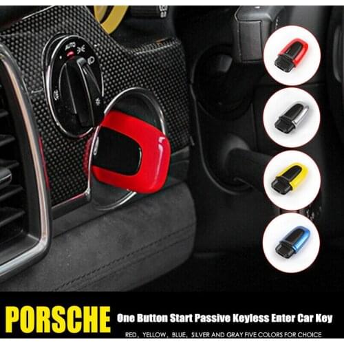 ABS One Button Start Passive Keyless Enter Car Key Cover Case for Porsche Macan Cayenne Panamera Styling Replacement Accessories