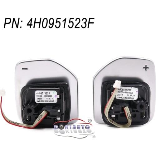 For Audi A1 A3 A4 A5 A6 A7 A8 Q3 Q5 Q7 Tiptronic black high-gloss chrome Steering Wheel Shift Paddle 4H0 951 523 F 4H0951523F