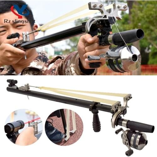Fishing Slingshot New Bow Head Telescopic Straight Rod High Power Precision Laser Catapult Hunting Outdoor Shooting Accessories