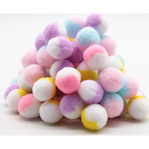 Gradient Color Pompoms 15/20/25/30mm DIY Needle Crafts Mini Pom Pom Ball Pompom for Handmade Accessories DIY Craft Supplies 20g