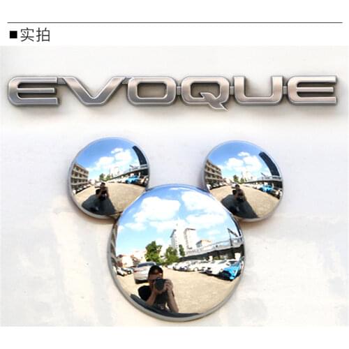 Ear metal car personality car stickers 3D stereo creative car logo Mickey Minnie decorative stickers MINI Golf various models