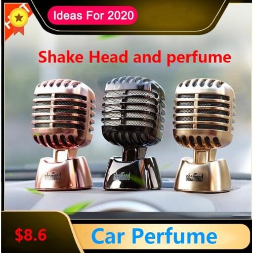 Fashion Microphones Stlye Dashboard Perfume Car Ornament Seat Air Freshener Auto Perfume Diffuser Interior Decor Car Accessories