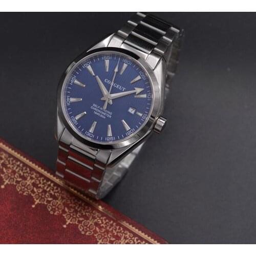 Corgeut 41mm Luxury Brand Mens Watch Automatic Mechanical Stainless Steel Case Luminous Waterproof Sapphire Glass Men Wristwatch