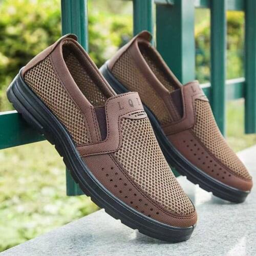 2021 Summer New Mesh Shoes Hole Shoes Mens Sandals Breathable Shoe Overfoot Shoes Comfortable Wear-resistant Deodorant