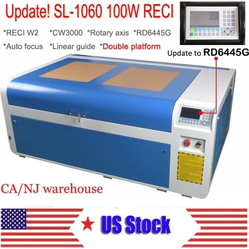 US ship Laser Engraving 1000*600mm 1060 100W Co2 Laser Engraver Cutting Machine DIY Laser Cutter Marking Carving machine