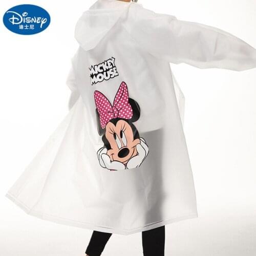Disney Adult Mickey Minnie Raincoat EVA Material Girls Women Rainproof Poncho Rain gear Boys Rainsuit Travel Walk