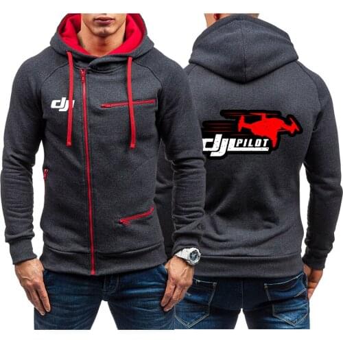 NEW Mens Autumn Dji Mavic Pilot Logo Sportswear Hoodies Mens Fashion Mens Hoodies Hooded Zipper Casual Jackets