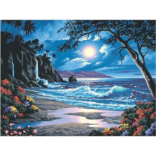 SNA Landscape DIY Diamond Painting Full Round Resin Mosaic Scenery Diamond Embroidery Picture Rhinestone Home Decor Gift