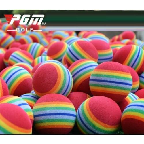 Pgm 100pcs Red/ Blue Rainbow Soft Foam Golf Balls Sponge Indoor Outdoor Practice Training Aid Golf Accessories D1144