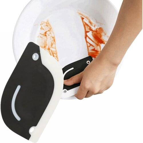 Practical Dishwashing Dish Silicone Scraper Kitchen Bathroom Stove Dirt Decontamination Cake Baking Tool Oil Plate Cleaning Tool