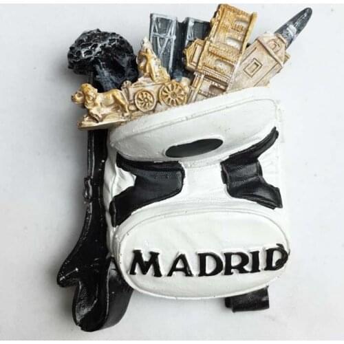 QIQIPP European travel commemorative backpack stereo refrigerator sticker Madrid travel companion gift in Madrid, Spain