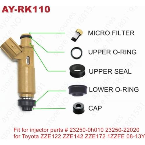 Fuel Injector Repair Kits for Toyota Corolla Avensis Celica RAV4 ZZE1222 ZZE142 ZZE172 1ZZFE 08-13 Engines (AY-RK110 )