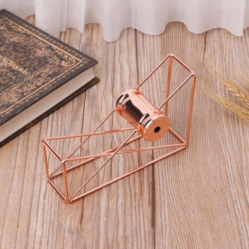 1 Pc Rose Gold Hollow Tape Cutter Washi Storage Organizer Stationery Office School Supplies