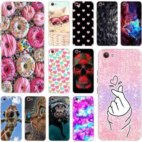For Vivo Y81 Y81i Case Silicone Love Heart Donuts Painting Fundas Soft TPU Slim Cover For Vivo Y81 1808 1803 VivoY81 Phone Cases