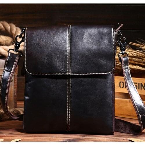 New Fashion Genuine Leather Men Messenger Bag small Shoulder Bag men leather crossbody bag male Leisure Bag