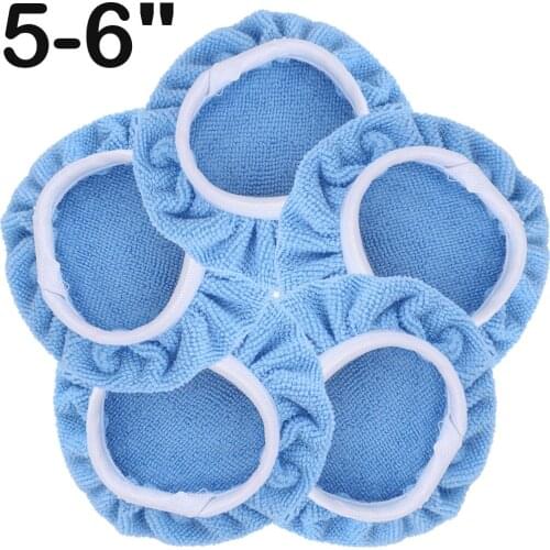 5 Microfiber Magic Sponge Durable Car Polisher Pads Super Clean Sponges Waxing Polishing Bonnet Household Cleaning Buffing Cover