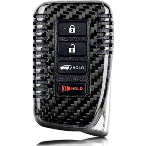 High Quality Carbon Fiber Gloss Car Key Case for Lexus 4 Button Modified Carbon Fiber Key Shell Key Cover Case Shell