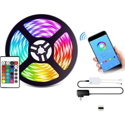 WIFI LED Strip Lights Kit 5050 RGB IOT Life APP Remote Control Changing Color Waterproof Smart Light Strip for Home Decoration