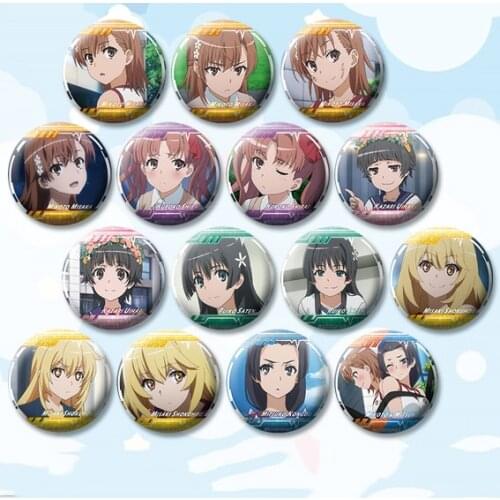 Toaru Kagaku no Railgun Misaka Mikoto 58 mm Badges Brooch Icons