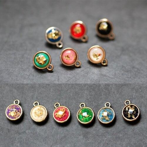 10pcs/lot DIY accessories retro candy color bead charm earrings necklace pendant handmade material
