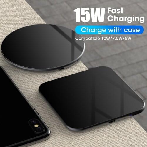 15W Wireless Charger Mat for iPhone X/XS Max XR 8 Plus SIKAI 10W Wireless Charging Pad for Huawei mate 20 pro p30pro