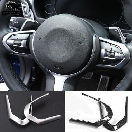 2 pcs Steering Wheel Buttons Frame Decoration Cover Trim Car Styling For BMW 1 2 3 4 Series X2 F20 F21 F32 F33 F06 F12 M-Sport
