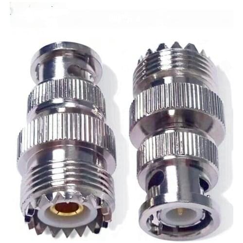 2pcs UHF SO239 PL-259 BNC Male to UHF Female RF Coaxial Adapter Connector