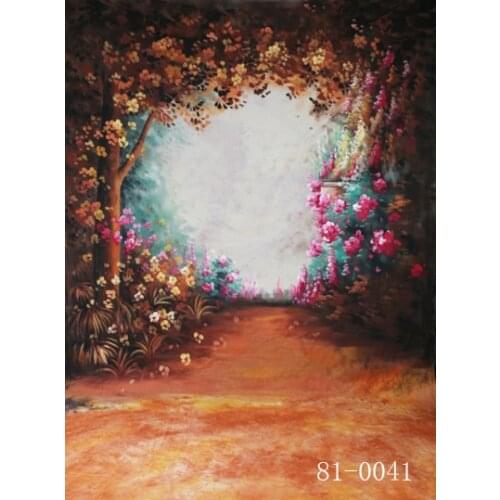 2017 10*20ft Hand Painted Muslin photography background wedding 81-0041, scenic spring flower photography backdrops