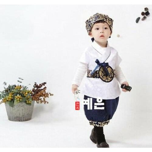 2020 New Fashion Korean Traditional Hanbok for Baby Boy Birthday Party Korean National Kid Dolbok Birthday Gift