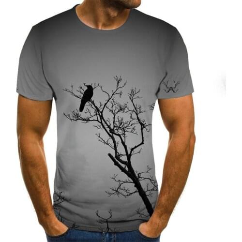 2021 Landscape New Men 3D Print Casual T-shirt Short Sleeve Round Neck Fashion Nature Printed T-shirt Men T-Shirts