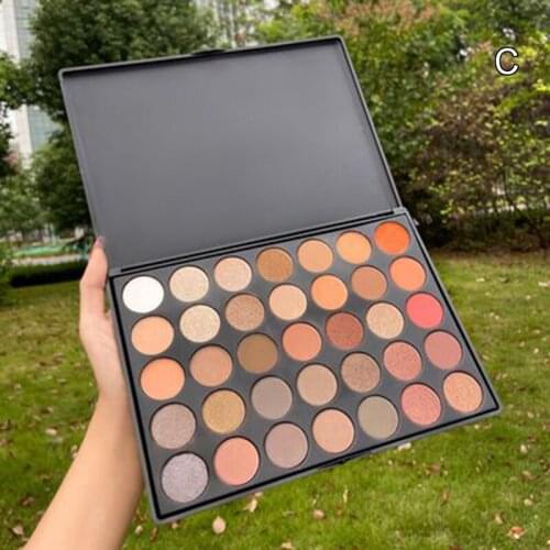35Color Eyeshadow Pearly Matte Earth Color Makeup Eyeshadow Palette Small and Portable Gift for Women Girl Eye Shadow WH998