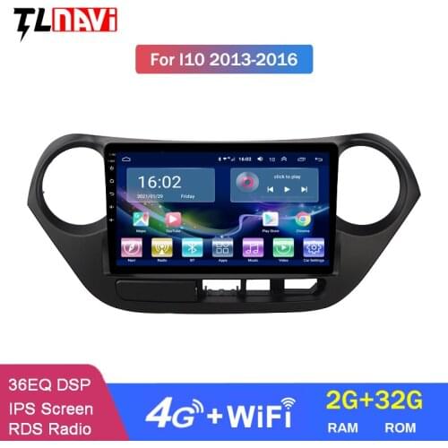 4G LTE 2G RAM 9 Inch Android 10 IPS Car Multimedia System For Hyundai I10 2013-2016 Radio Navigation