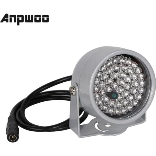 ANPWOO CCTV LEDS Infrared Illuminator 48 pcs IR LEDs night vision IP66 Infrared CCTV Fill Light Metal waterproof for CCTV Camera