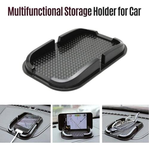 Car Phone Holder Silione Anti-skid Phone Stand Mat for Dashboard Multi-purpose Car Storage Holder for Smartphones GPS Devices