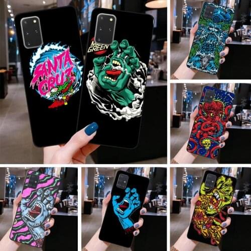 Santa Cruz Skateboards Art pattern Phone Case For Samsung Galaxy S21 Plus Ultra S20 FE M11 S8 S9 plus S10 5G lite 2020
