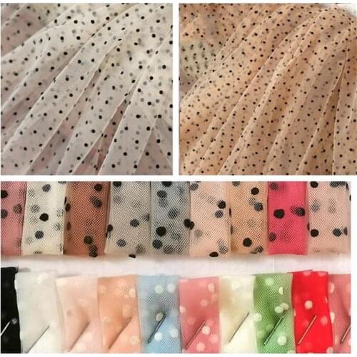 Color Dots 3 Yard Embroidered Mesh Fabric Sewing Accessories Dress Skirt ChildrenS Clothing DIY Curtain Background Curtain