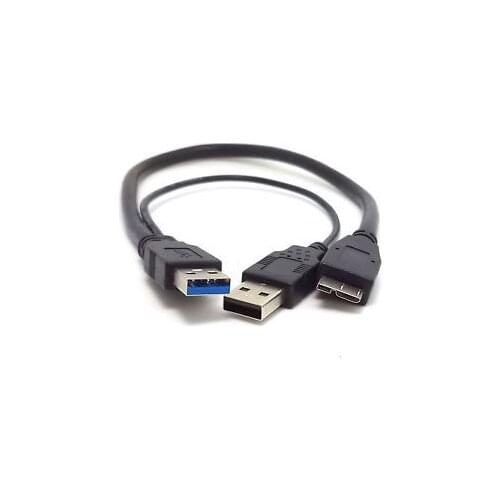 CY 2* USB 3.0 A Male with USB power to Micro USB 3.0 Y cable for Mobile Hard disk