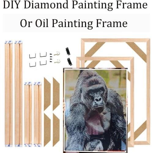 2021 DIY Wood rhinestone pictures Frame DIY Diamond EmbroIdery Frame DIY Diamond Painting Frame Christmas gift decoration home