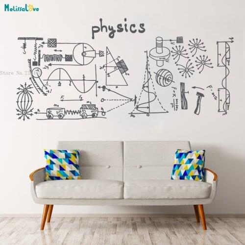 Graffiti Doodle Science Physic Wall Stickers Home Decoration Art For School Classroon DIY Décor Removable YT5756