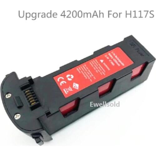 Ewellsold 1-3pcs Battery For H117S Zino GPS RC Drone Quadcopter Spare Parts Intelligent Flight Battery 11.4V 4200mAh