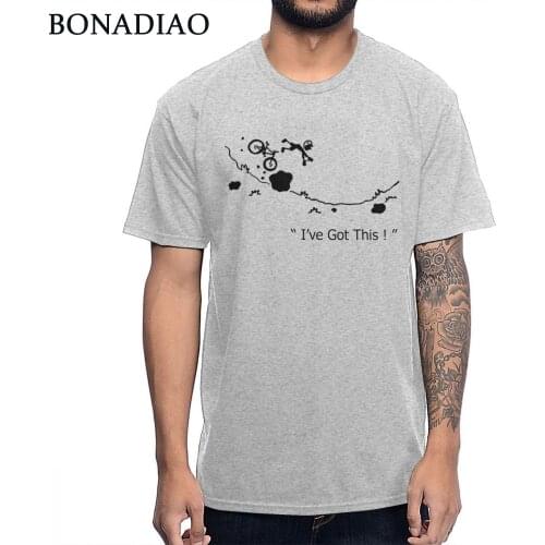 Natural Cotton Crewneck Mountain Bike I've Got This T Shirt Casual Men Homme T-shirt