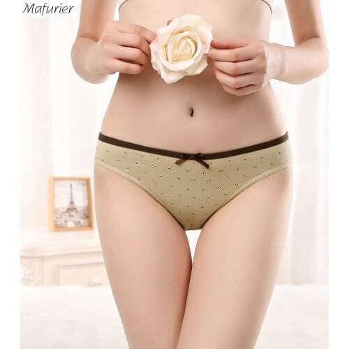 Mafurier Free Shipping Women New Cotton Panties Underwear Ms Lady Sexy Print Briefs Tanga Female Lingeries For Women 6Pcs/lot
