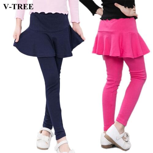 V-TREE 2020 spring autumn girls leggings pants for girls kids pants cotton children skirt leggings baby trousers clothing