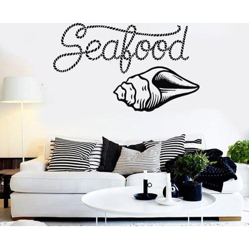 Seashell Sea Vinyl Wall Decal For Living Room Ocean Wall Stickers Decor Nuresery Room Beach Style Bathroom Decoration Art W945