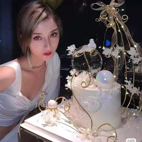 Valentines Day Ins Net Red Wedding Girl Cake Decoration Three-Piece Set Valentines Day Princess Dress Cake Decoration