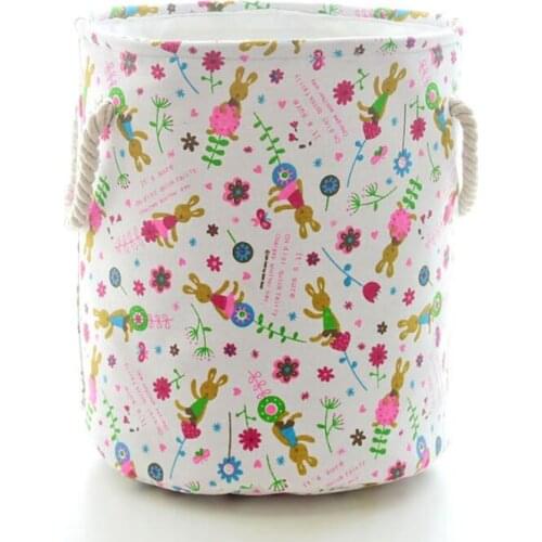New Cartoon Folding EVA Laundry Hamper Clothes Storage Baskets Home decoration flower storage barrel kids toy organizer basket