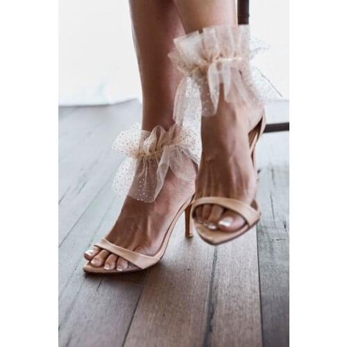 New Arrival Sexy Nude Mesh Summer Leather Ladies Sandals Thin High Heels Gladiator Runway Shoes Women Wedding Bride Pumps