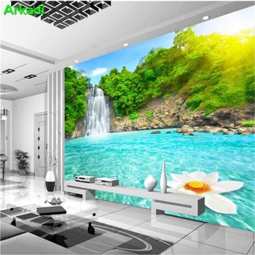 Nature landscape woods forest wallpaper landscape mural wall painting living room bedroom TV background wall painting wallpaper