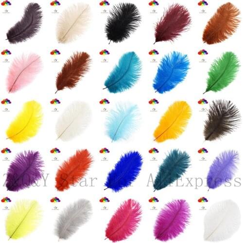 Natural beautiful 10-20 30-35CM ostrich hair dyeing DIY craft jewelry clothing accessories feather