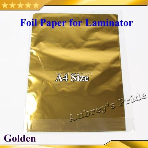 Wholesale 100Pcs 20x29Cm A4 Gold Hot Stamping Foil Paper Laminator Laminating Transfere on Elegance Laser Printer Business Cards